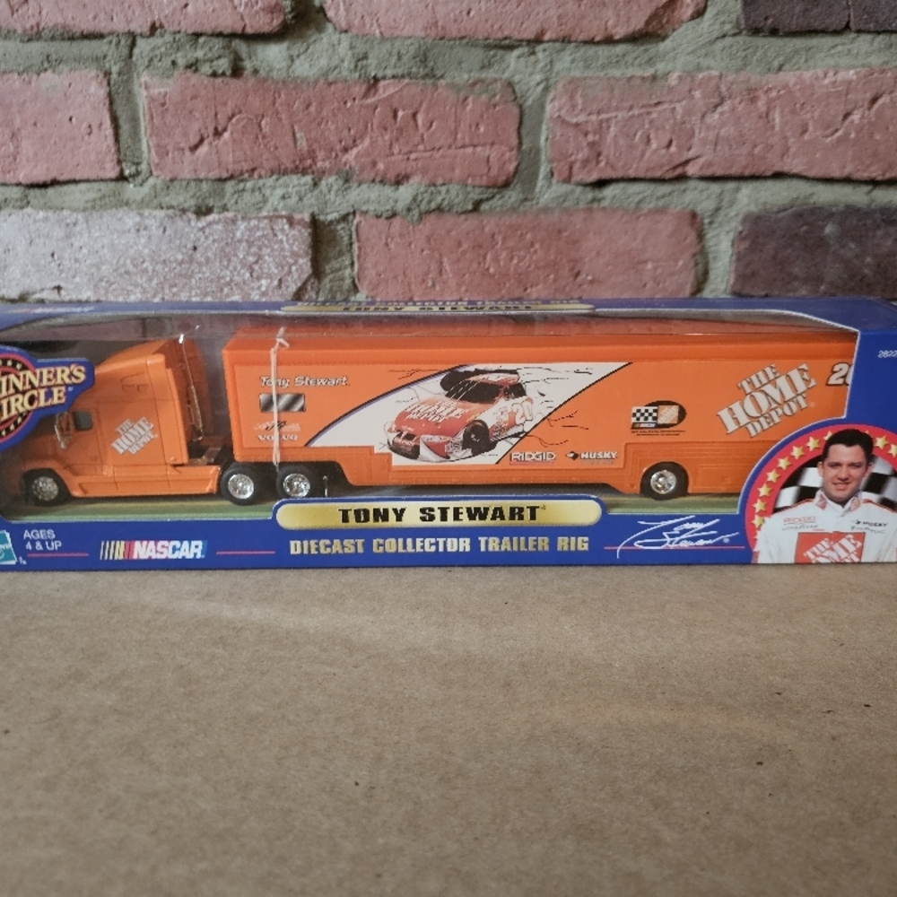 Tony Stewart Orange Diecast Collector Trailer Rig by